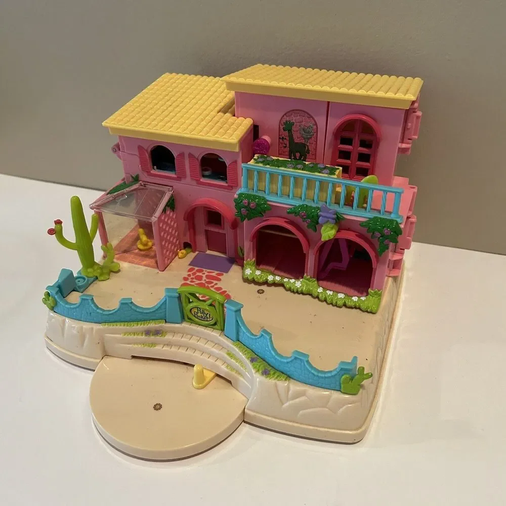 2000 Mattel Polly Pocket Pet Land Hacienda Ranch House Vintage Mattel No Figures